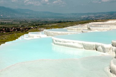 Pammukale, The travertines of calcium. Turkish resort, the unique thermal water rich in calcium. clipart