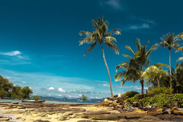 Strand mit Kokospalmen .die Inseln von Thailand. — Stockfoto