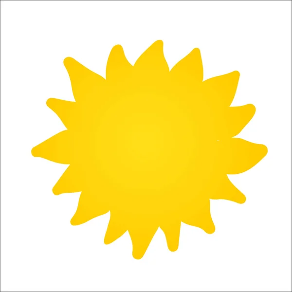 Hand getekend glanzend zon. Vector — Stockvector