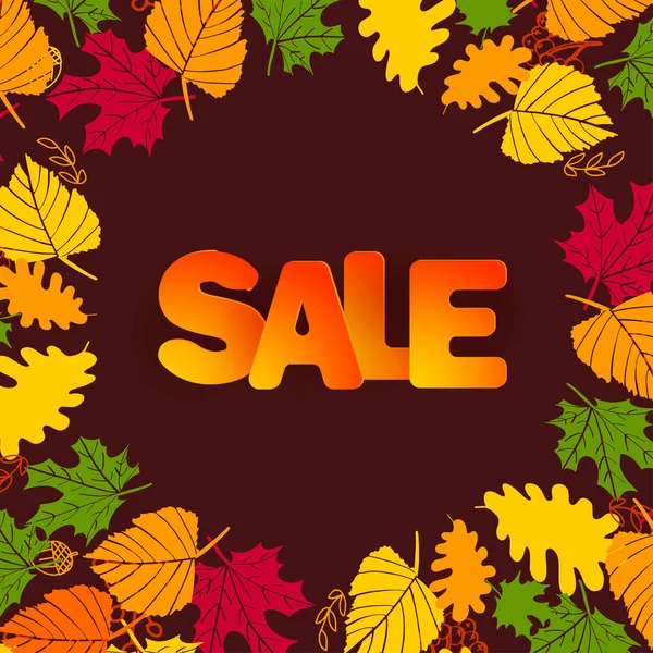 Autumn Sale background — Stock Vector
