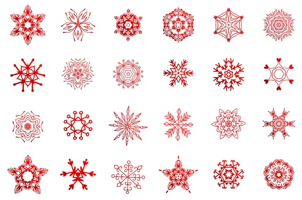 简单的冬季的雪花 — 图库矢量图片