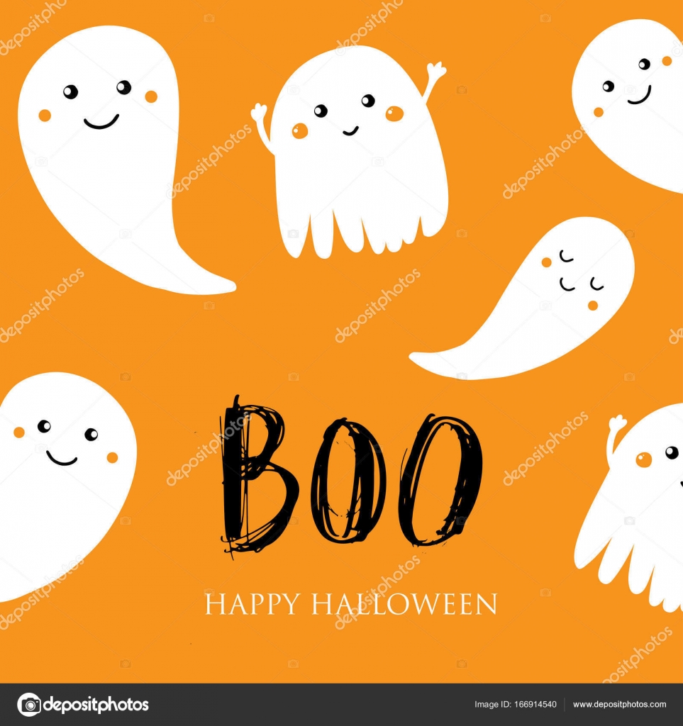 ładny Halloween Zaproszenia Lub Karty Z Pozdrowieniami Grafika