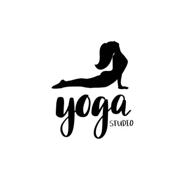 Yoga studio veya meditasyon sınıf için logo.