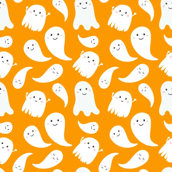 Sevimli küçük çizgi ghosts of seamless modeli.