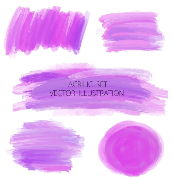 Ensemble vectoriel de taches d'aquarelle bleu marine — Image vectorielle