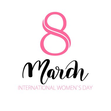 March 8 Happy womans day clipart