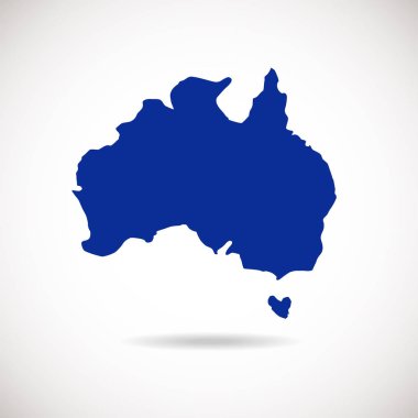 Avustralya harita mavi renk