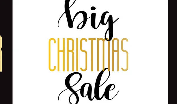 Christmas sale. Vector banner with hand lettering text — Stock Vector