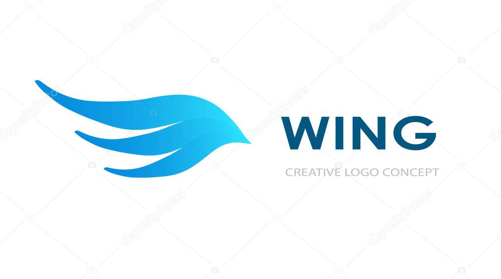 Wings vector logo, Wings icon.