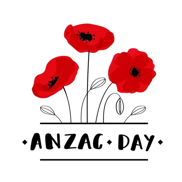 ANZAC Tarjeta de día en formato vectorial . — Vector de stock