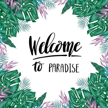 Yeşil Yaz tropikal arka plan