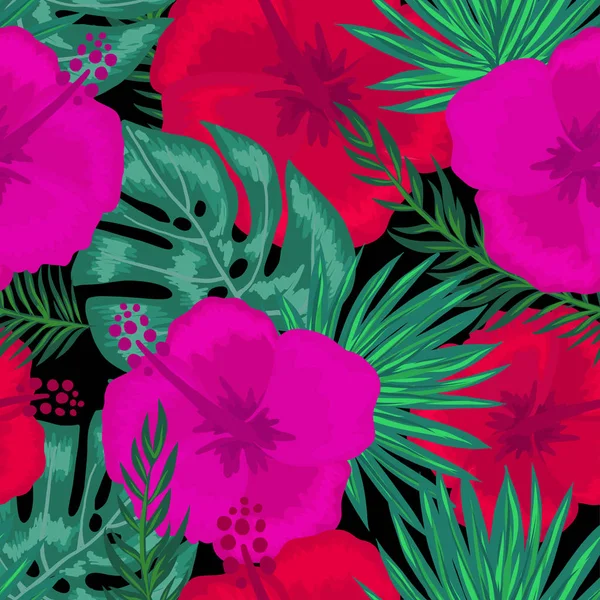 Fondo tropical de verano verde — Vector de stock