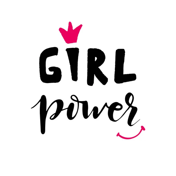 Vektor kalligráfia Girl power — Stock Vector
