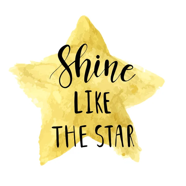 Shine like the star — Stock Vector