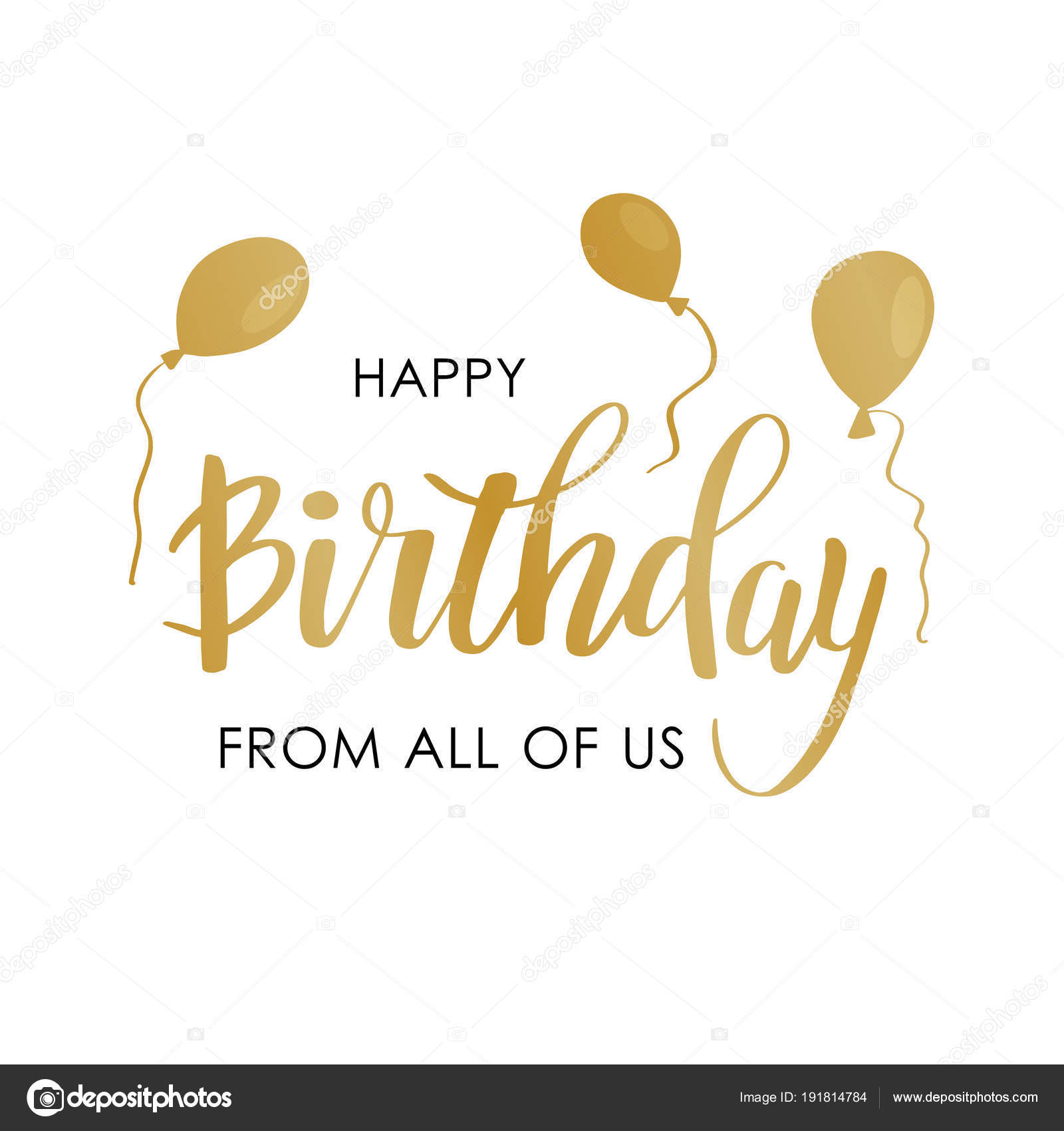 Happy Birthday greeting card with lettering design Stock Vector Image ...