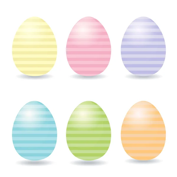 Set di uova di Pasqua a colori . — Vettoriale Stock