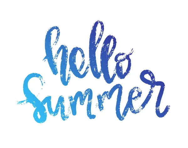 Lettering Hello Summer. — Stock Vector