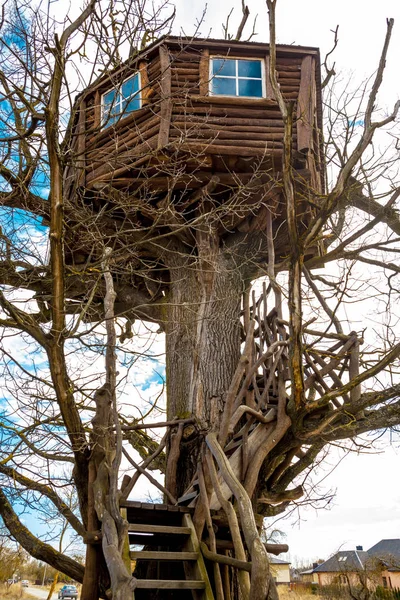 Детский дом на деревьях — стоковое фото