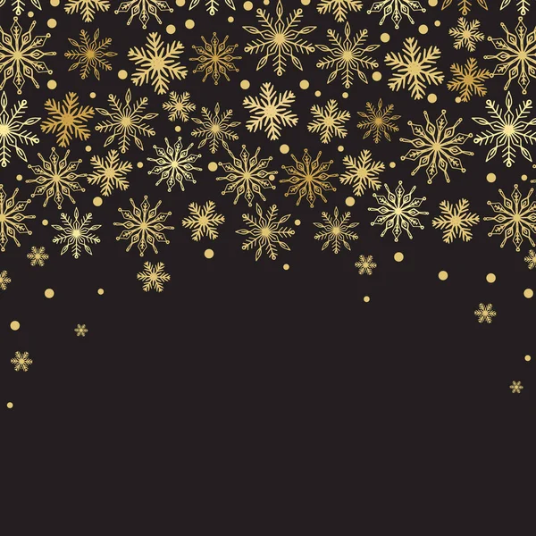 Boldog karácsonyt és újévet arany téli ünnepek dekoráció — Stock Vector