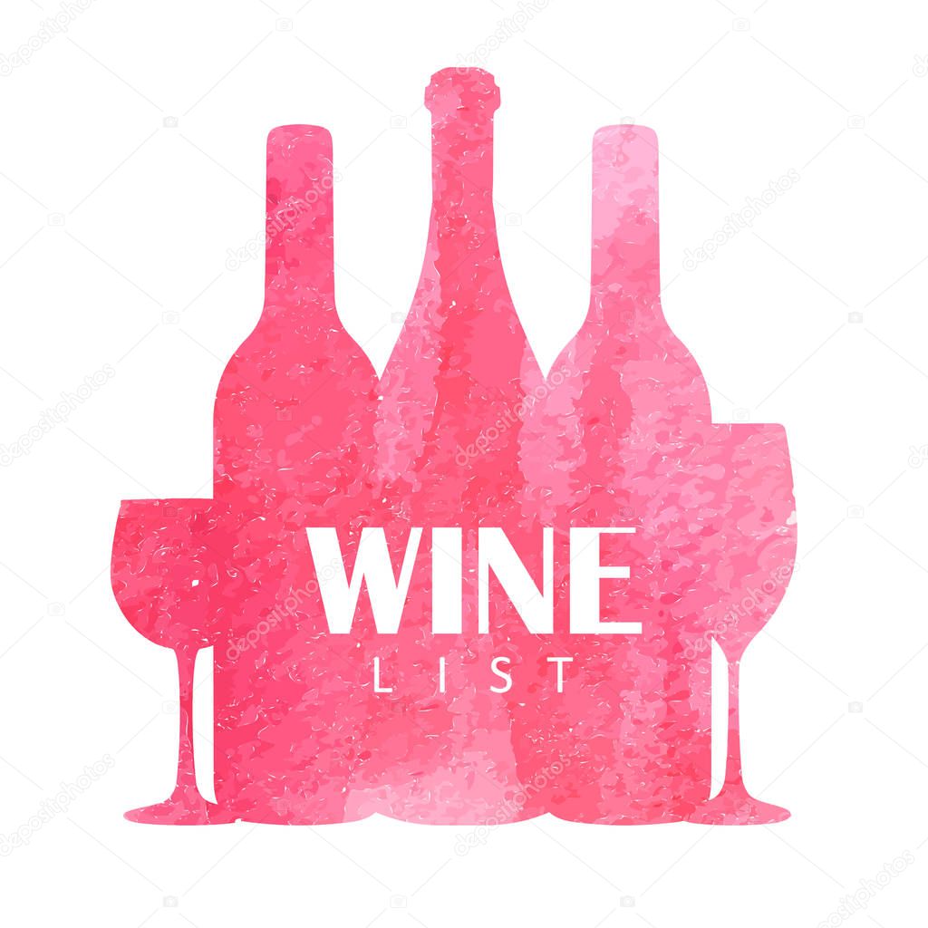 Wine list design for bar and restaurant.