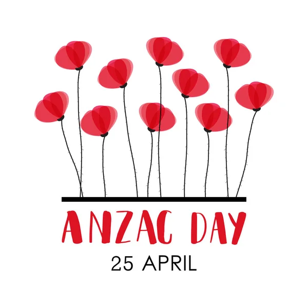 ANZAC DAY. Australia New Zealand Army Corps — Stock Vector