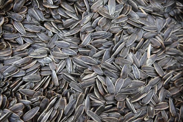 Large sunflower seeds close-up, on the market in Asia — Stock Photo, Image