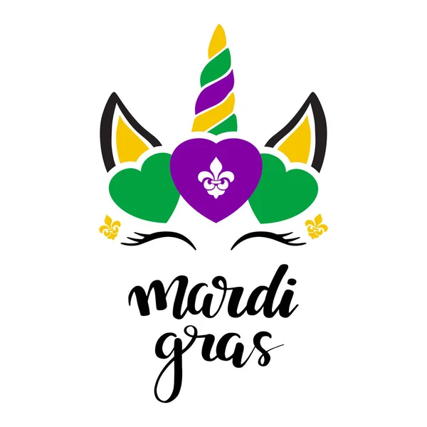 Mardi gras holiday print for tshirt, poster, baby clothing, card. — Stock Vector