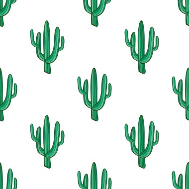 Vector seamless pattern with cactuses Modern design for fashion, print, poster, card, textile. Scandinavian style.