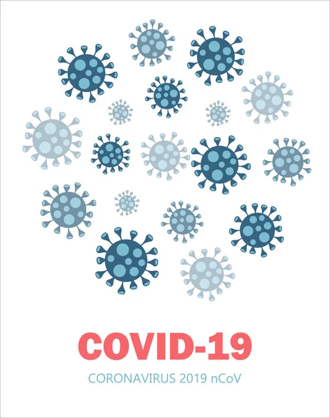 Ιός Κορόνα. virion του Coronavirus σε λευκό φόντο. 2019-nCoV. — Διανυσματικό Αρχείο