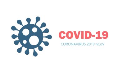 Corona Virüsü. Beyaz arka planda Coronavirus 'lu Virion. 2019-nCoV.