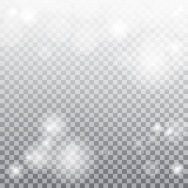 Şeffaf arkaplanda ışıklar. Web ve yazdırma için vektör illüstrasyonu