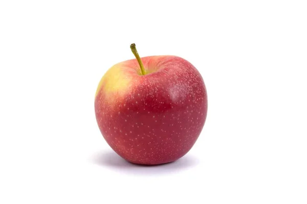 Rött Äpple Isolerat Vid Vitt — Stockfoto