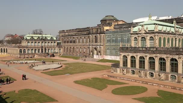 Dresden art gallery. Zeitraffer. — Stockvideo