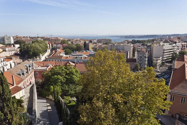 Widok z Lizbony z lotu ptaka — Zdjęcie stockowe