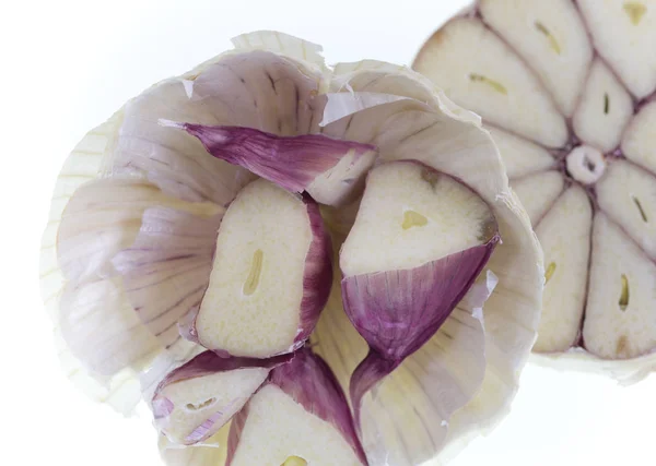 Halved Cloves of Garlic — Stock Photo, Image