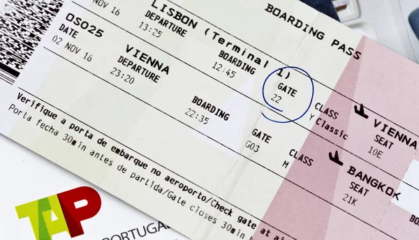 Air travel boardingkort — Stockfoto