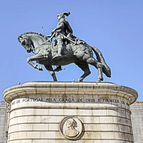 Λισαβόνα Hdr ιππικό άγαλμα — Φωτογραφία Αρχείου