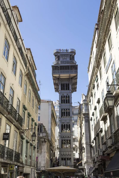 Lisboa Elevador de Santa Justa —  Fotos de Stock