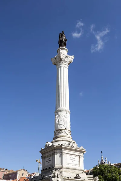 Lizbona kolumna Pedro IV — Zdjęcie stockowe