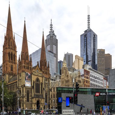Melbourne St Paul Katedrali ve Cbd
