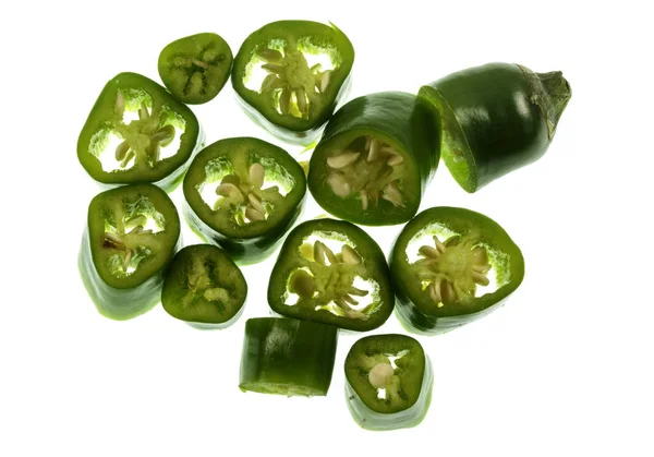 Zielona chili Pieprz Cayenne — Zdjęcie stockowe