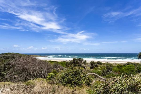 Yamba Uitzicht op Pippi Beach — Stockfoto