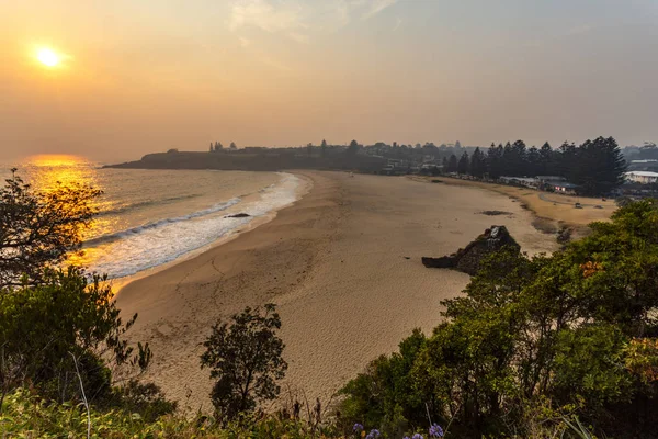 Kiama zonsopgang tijdens de bosbranden — Stockfoto