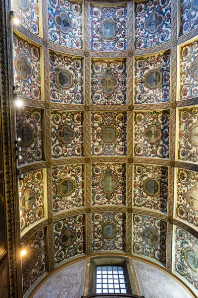 View Magnificent Ceiling Sacristy Room Jesuit Church Saint Roch Bairro — Stock Photo, Image