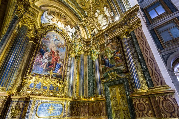 Widok Kaplicę Jana Chrzciciela Jezuickim Kościele Rocha Bairro Alto Lizbona — Zdjęcie stockowe