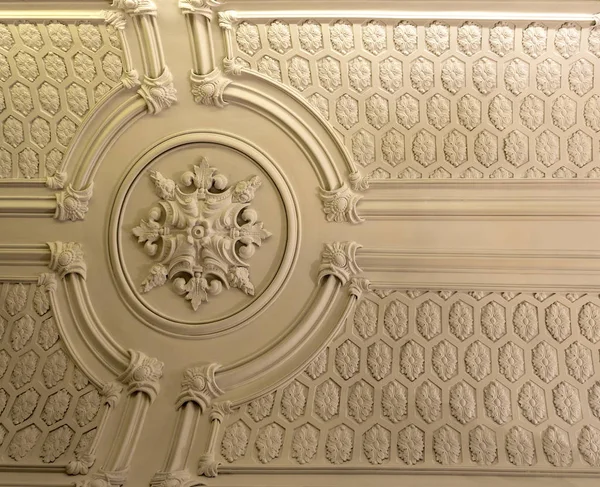 Dettaglio Dei Numerosi Modelli Soffitto Del Palazzo Dei Conti Azambuja — Foto Stock