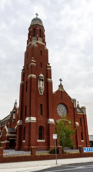 View Church Saint Mary Built 1913 Romanesque Architectural Style Bairnsdale — Stock Photo, Image