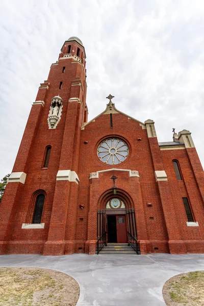 Facade Church Saint Mary Built 1913 Romanesque Architectural Style Bairnsdale — Stock Photo, Image