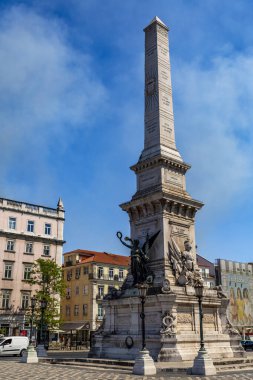 Lizbon, Portekiz 'deki merkez Restorant Meydanı' ndaki Güzel Restorasyon Anıtı