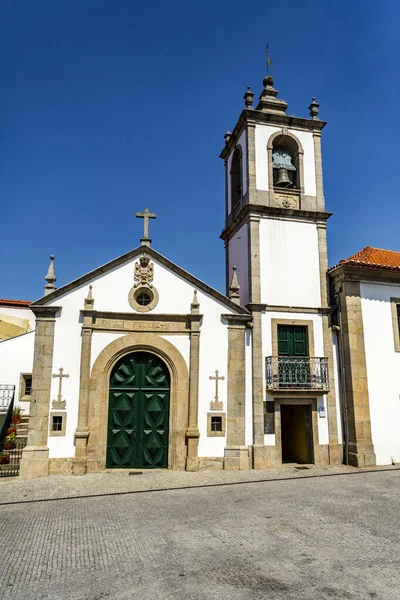 1612年在葡萄牙阿韦罗Arouca教区建造的圣母院教堂门面 — 图库照片
